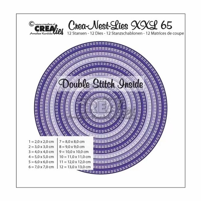 Crealies Crea-Nest-Lies XXL snijmal no,65 cirkels