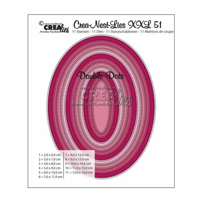 Crealies Crea-Nest-Lies XXL snijmal no,51 ovalen