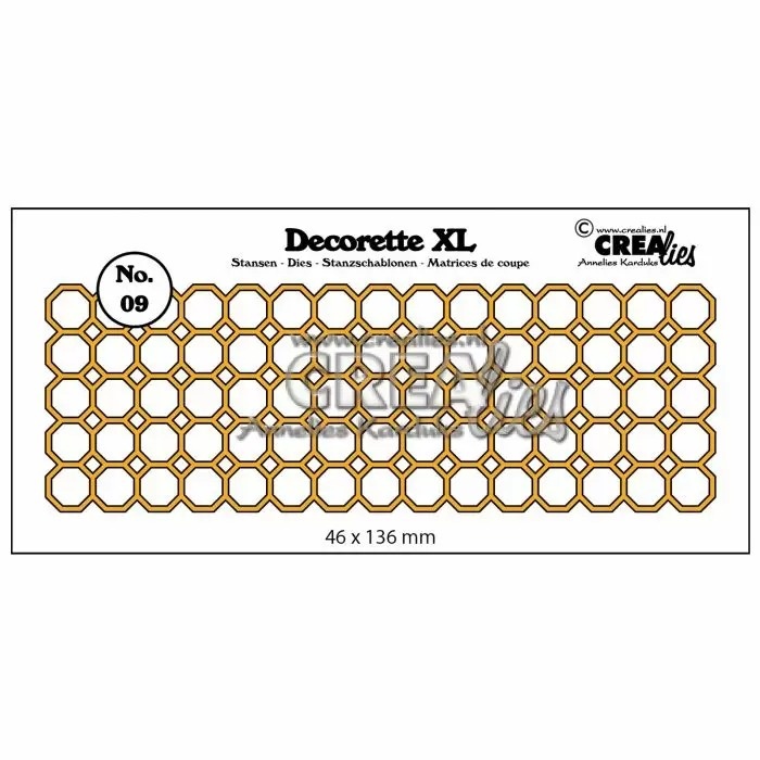 Crealies Crealies Decorette XL snijmal no,09 achthoeken