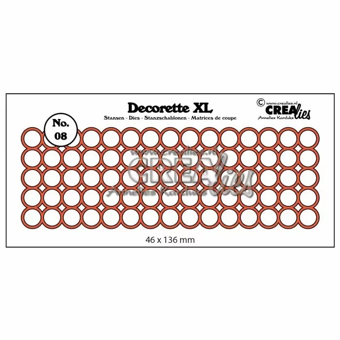 Crealies Crealies Decorette XL snijmal no,08 cirkels
