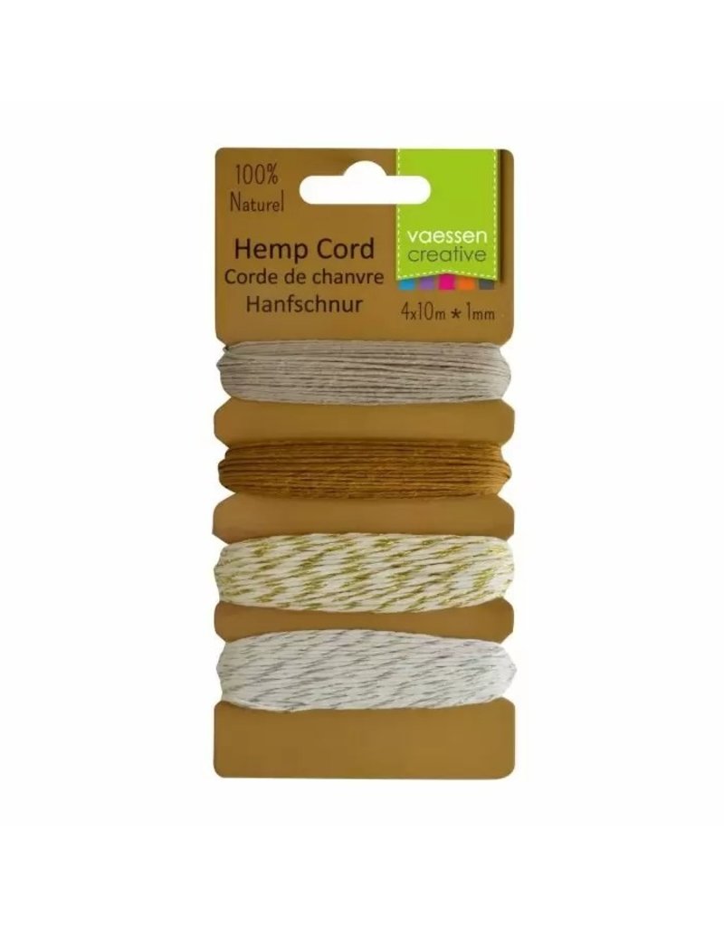 Vaessen Creative Vaessen Creative • Hemp Cord Assortiment 4x10m Christmas