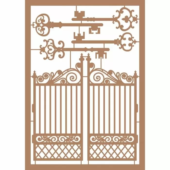 Vaessen Creative Vaessen Creative • Kraftliner Brown A5 Keys + Gate