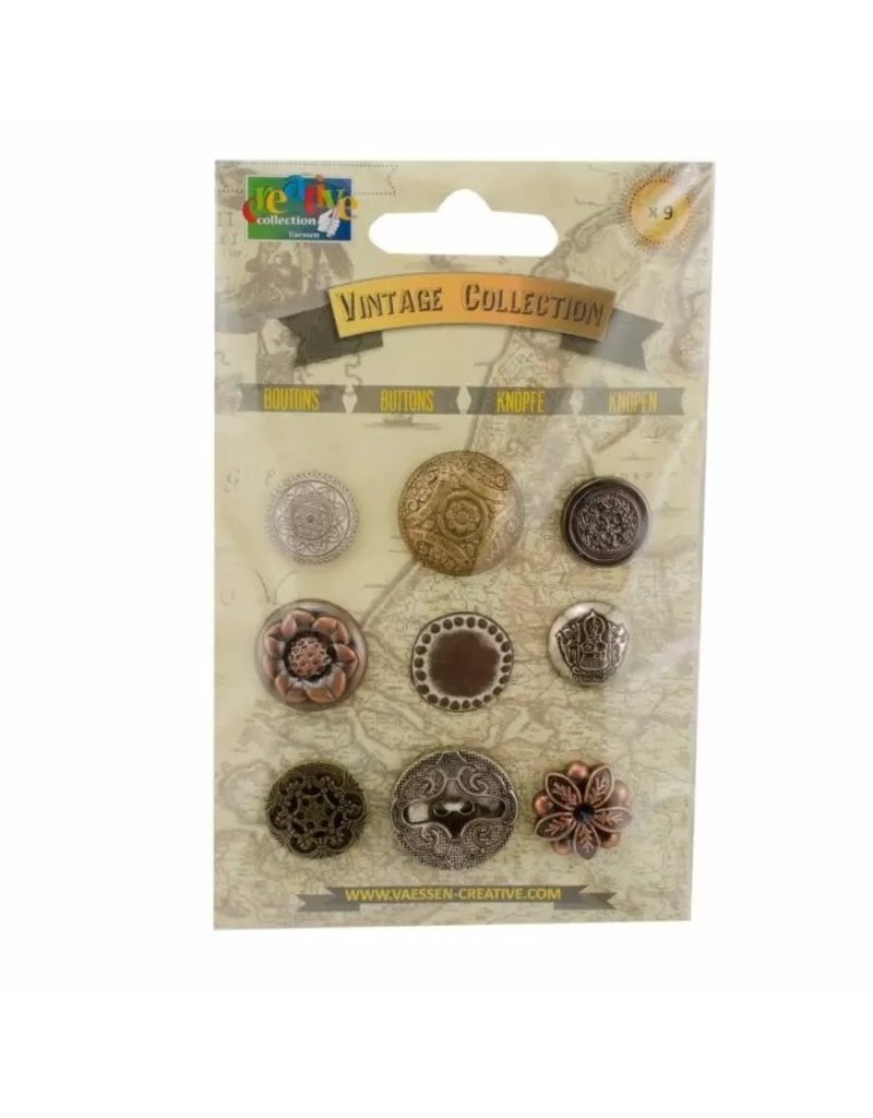 Vaessen Creative Vaessen Creative • Vintage buttons assortiment bronze 9pcs
