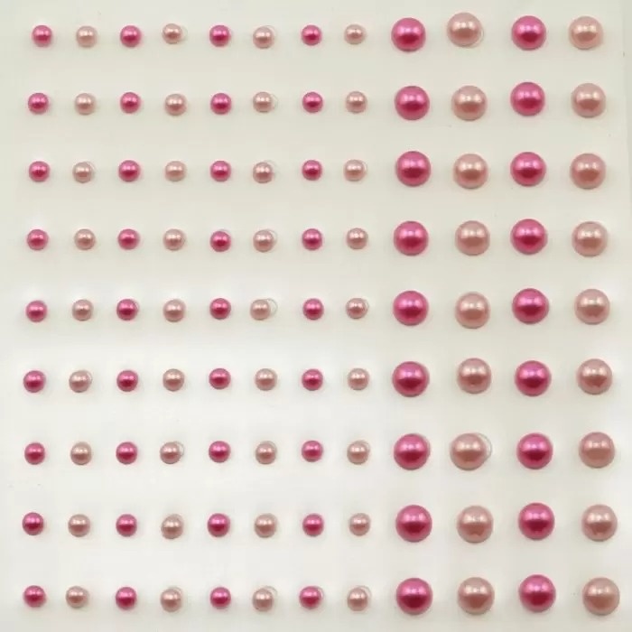 Vaessen Creative Vaessen Creative • Parels Half Zelfklevend 3+5mm 108pcs Fuch