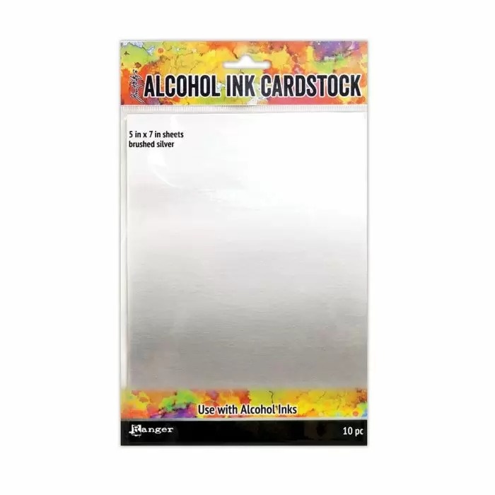 Tim Holtz · Ranger Ranger • Tim Holtz alcohol ink cardstock brushed silver