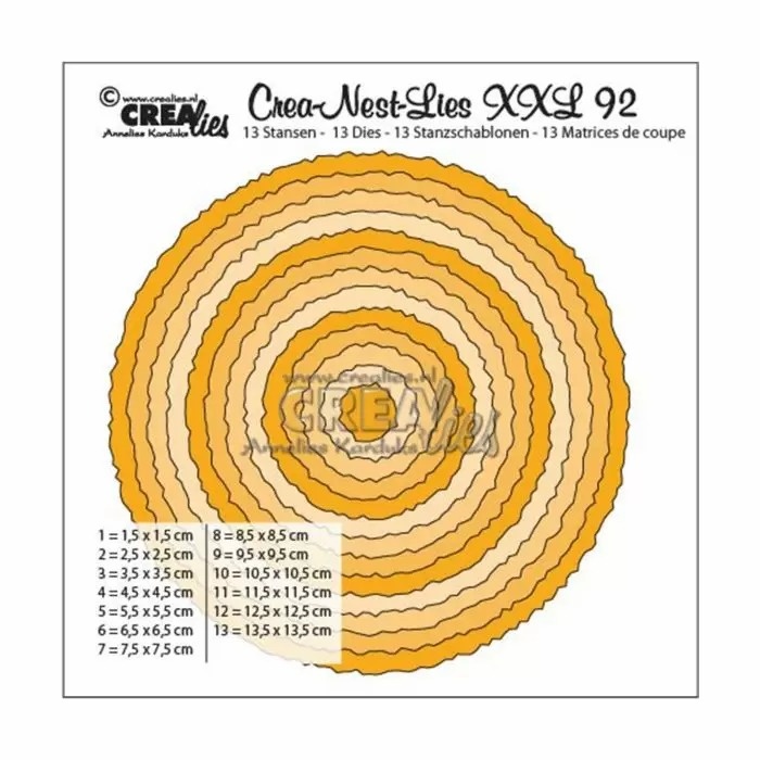 Crealies Crealies • Crea-Nest-Lies XXL cirkels met ruwe randen