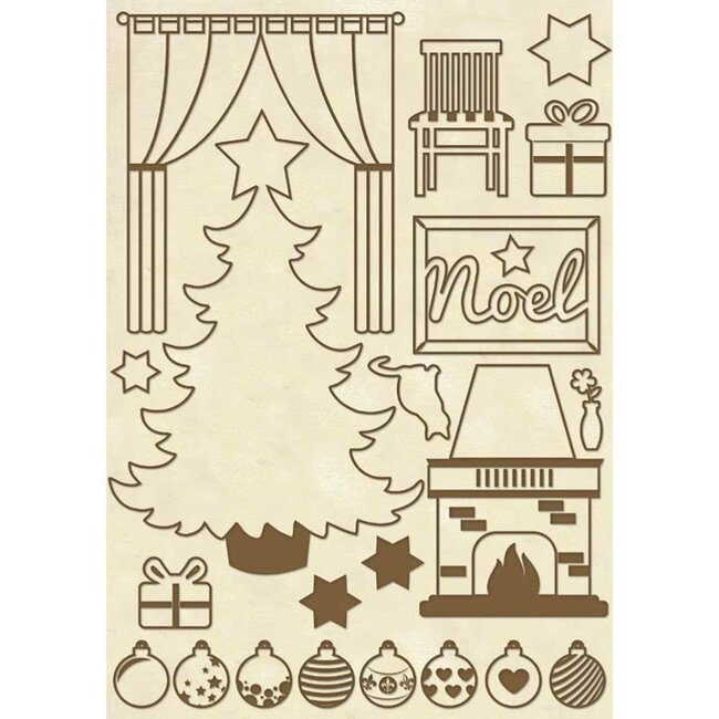 Stamperia Wooden frames A5 size - Christmas home