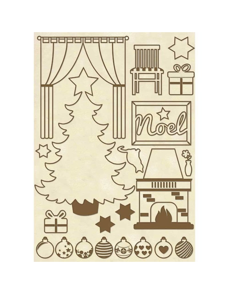 Stamperia Wooden frames A5 size - Christmas home