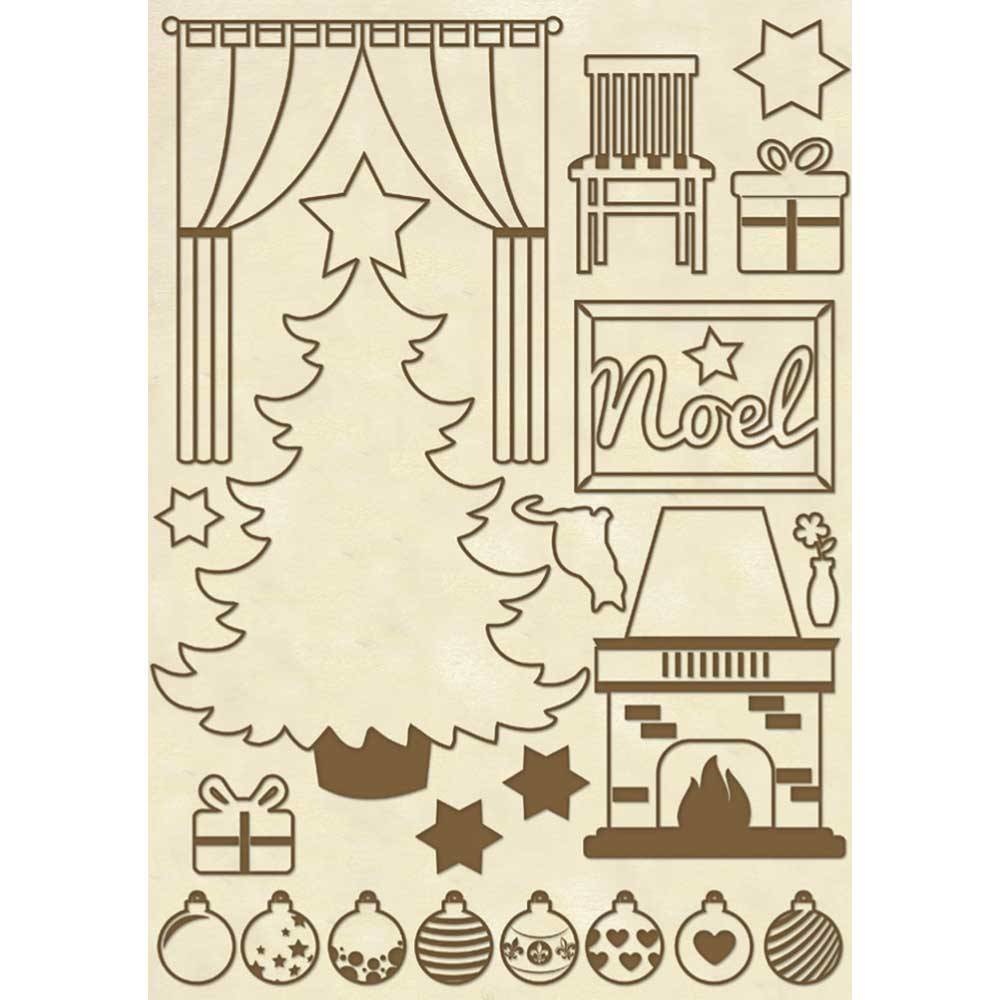 Stamperia Wooden frames A5 size - Christmas home
