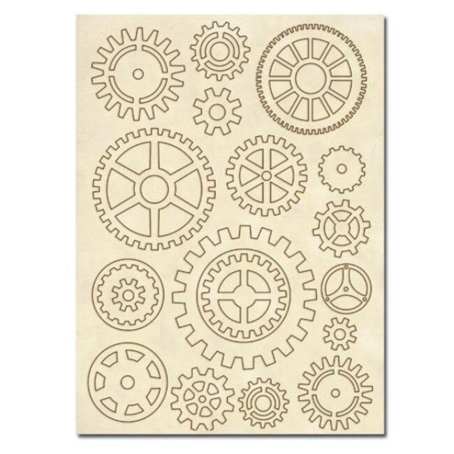 Stamperia Wooden frames A5 size - Gears