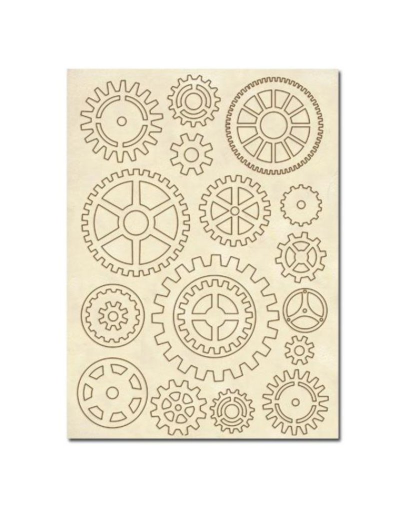 Stamperia Wooden frames A5 size - Gears