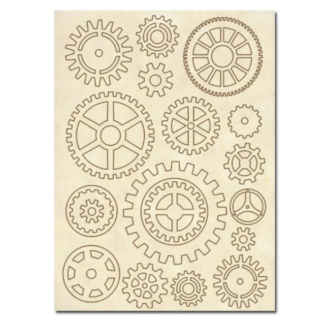 Stamperia Wooden frames A5 size - Gears
