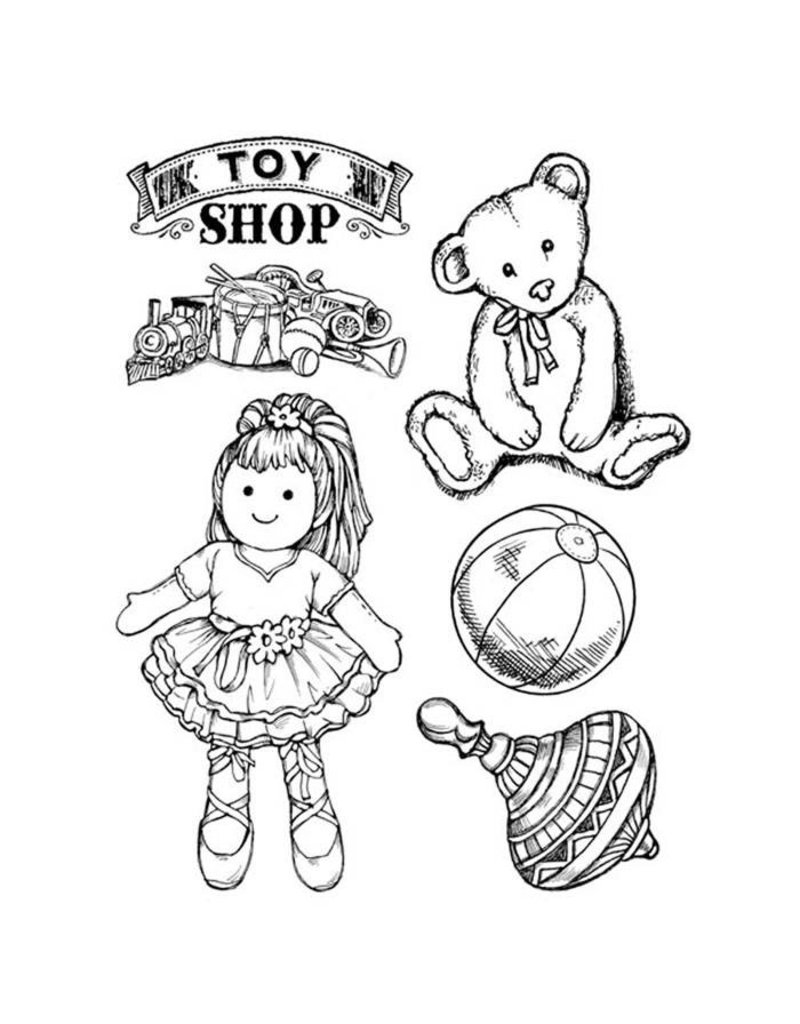 Stamperia HD Natural Rubber Stamp 14x18 cm. Toy shop