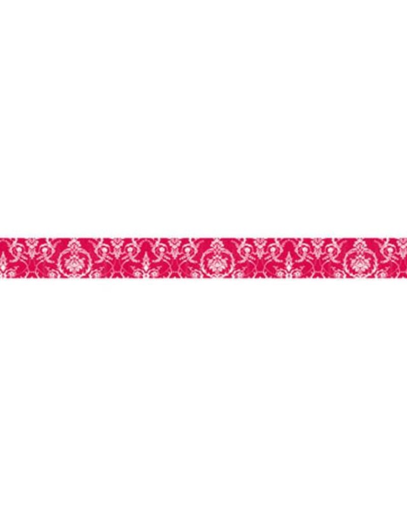 Stamperia Deco tape cm. 2x10m - White lace on red