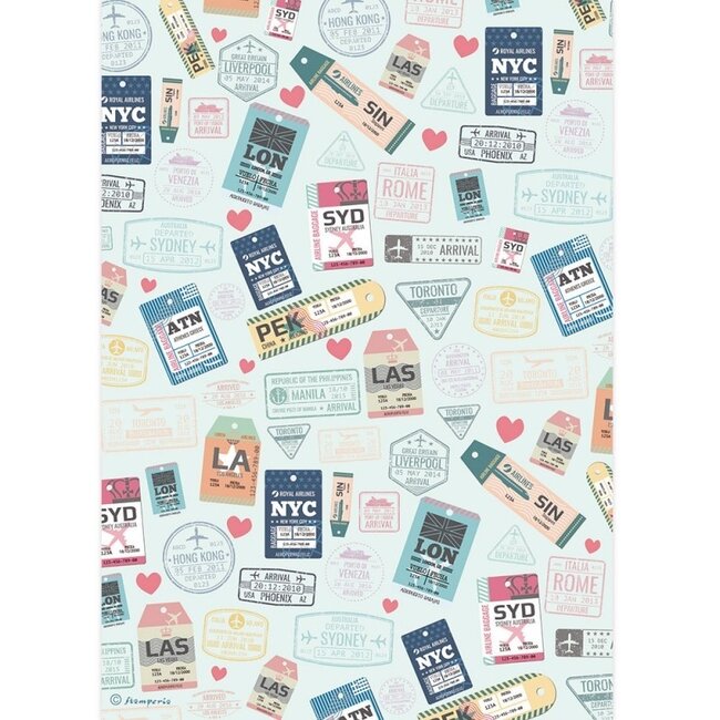 Stamperia A4 Rice paper packed Thickets