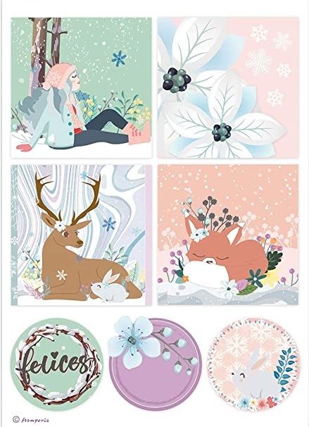 Stamperia A4 Rice paper packed Squares