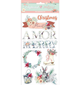 Stamperia Chipboard 15x30 cm. Amor Merry Christmas