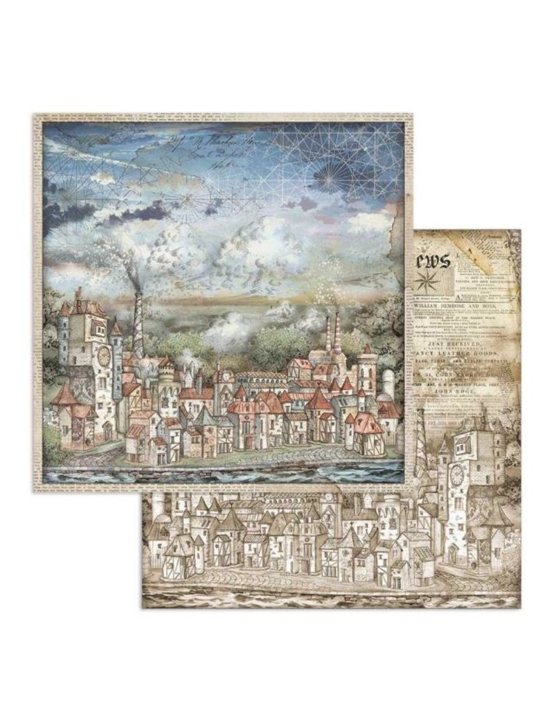 Stamperia Scrapbooking paper double face Sir Vagabond cityscape