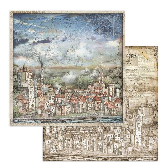 Stamperia Scrapbooking paper double face Sir Vagabond cityscape