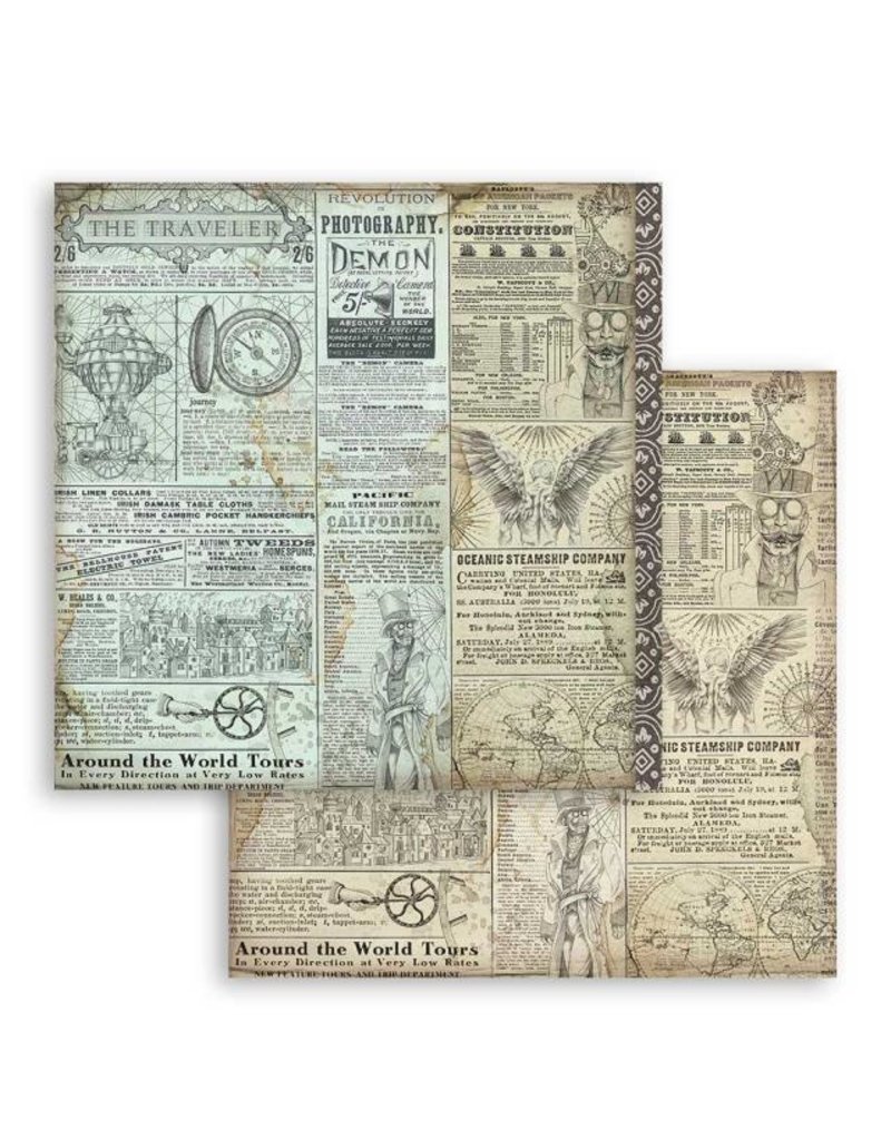 Stamperia Scrapbooking paper double face Sir Vagabond The Traveler