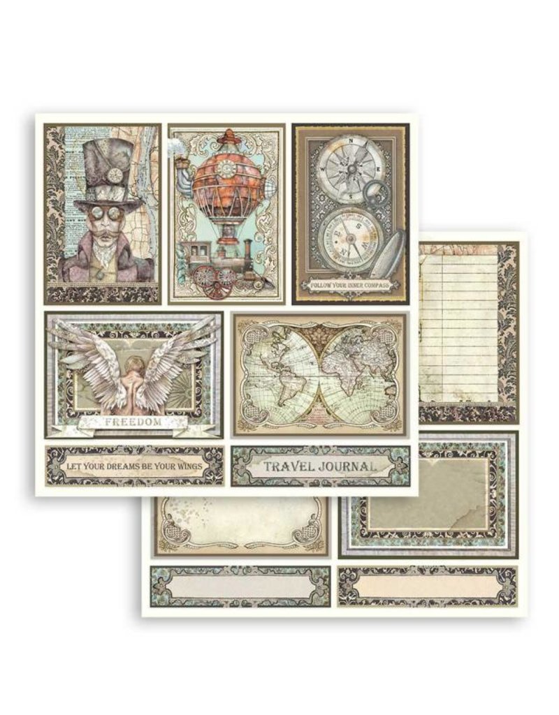 Stamperia Scrapbooking paper double face Sir Vagabond cards