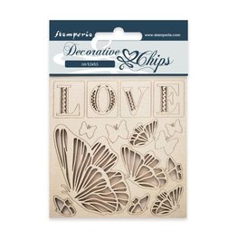 Stamperia Decorative chips cm 9,5x9,5 Love