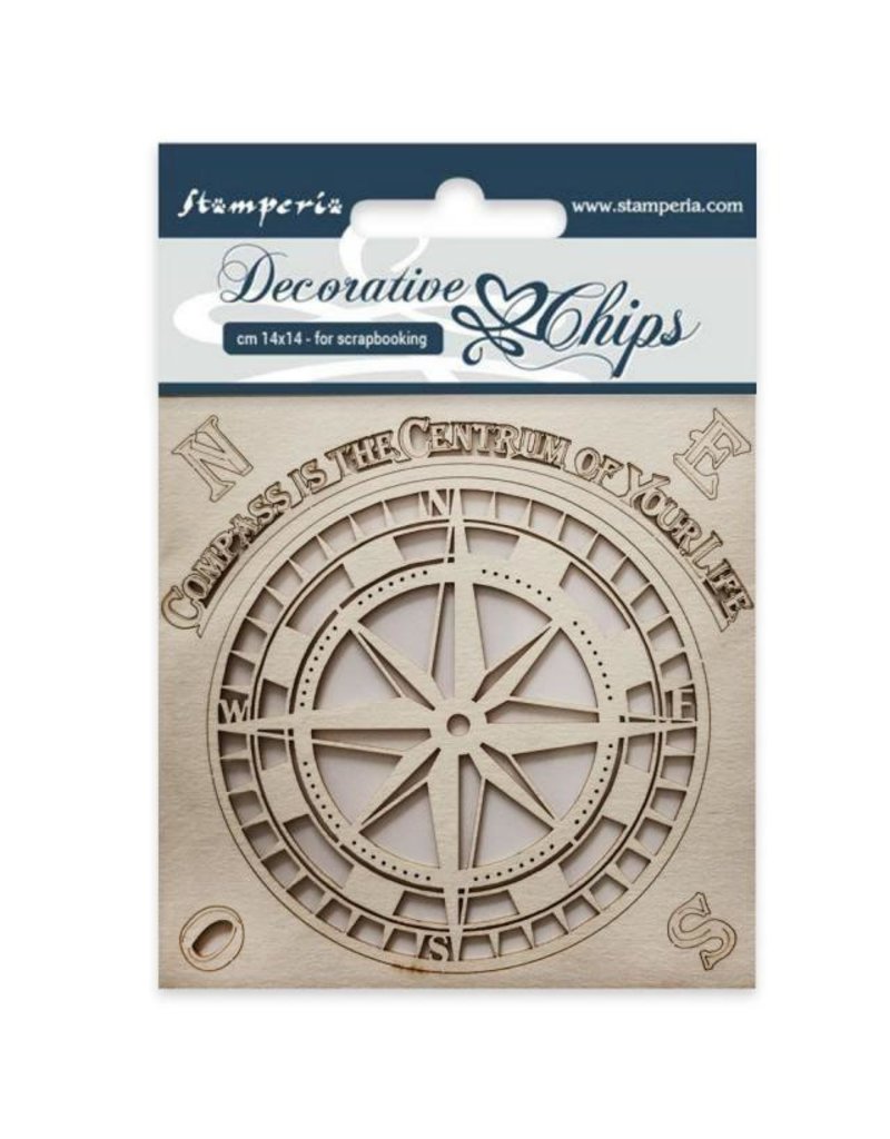 Stamperia Decorative chips cm 14x14 Compass