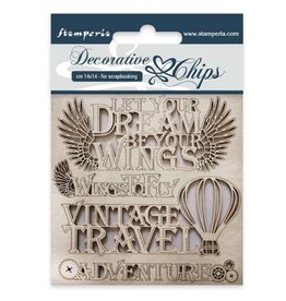 Stamperia Decorative chips cm 14x14 Adventure