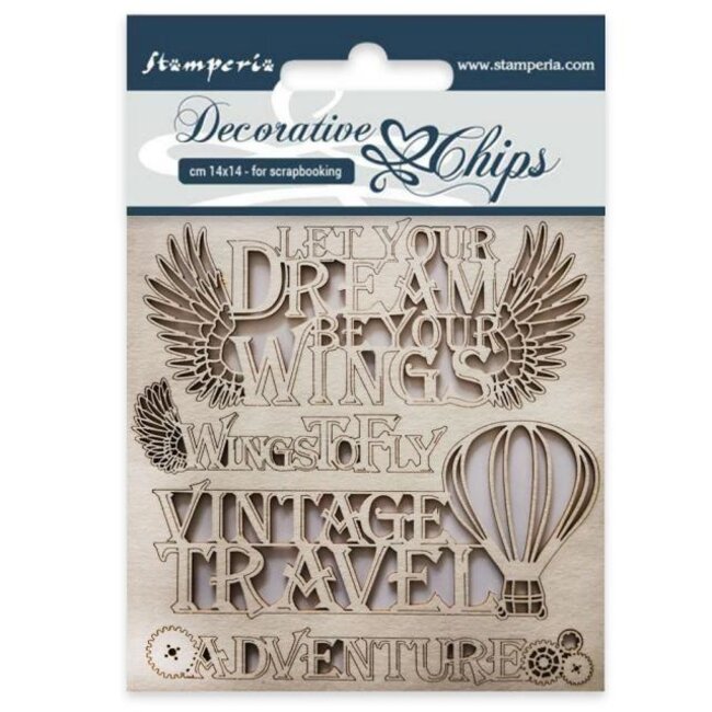 Stamperia  Decorative chips cm 14x14 Adventure