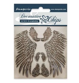 Stamperia Decorative chips cm 14x14 Wings