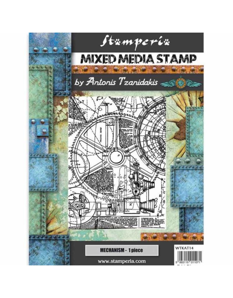 Stamperia Mixed Media Stamp cm 15x20 Sir Vagabond mechanism