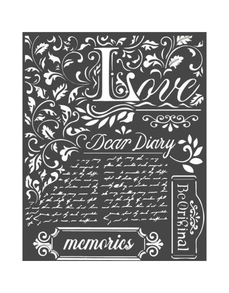 Stamperia Thick Stencil cm 20x25 Dear Diary