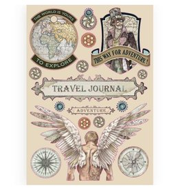 Stamperia Colored Wooden frame A5 - Sir Vagabond Travel Journal