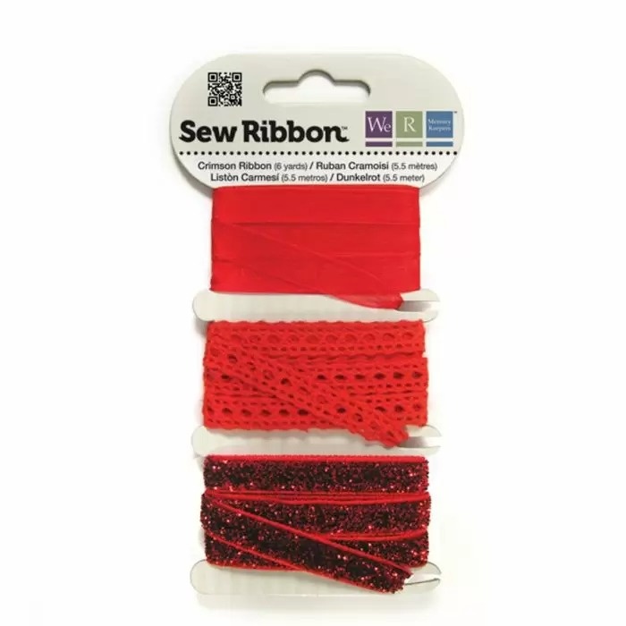We R Memory Keepers We R Memory Keepers • Sew Ribbon ribbonset 5,5m Crimson