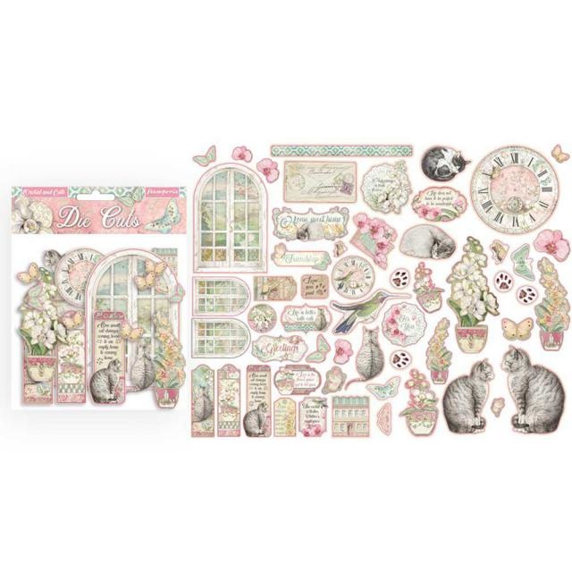 Stamperia Die cuts assorted - Orchids and Cats