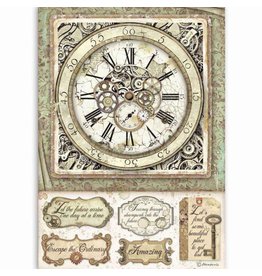 Stamperia A4 Rice paper packed Lady Vagabond clock with mechanisms