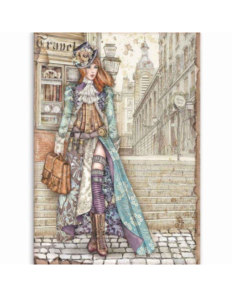 Stamperia A4 Rice paper packed Lady Vagabond