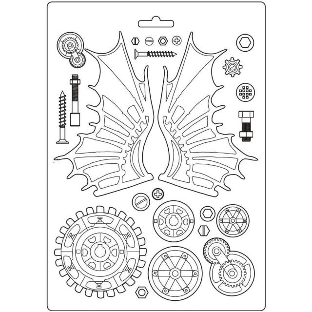 Stamperia Soft Mould A4 - Lady Vagabond fly Machine