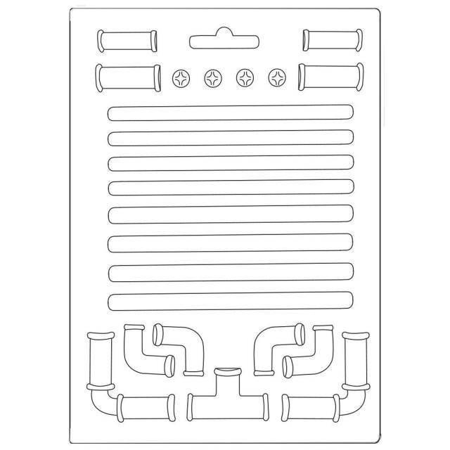 Stamperia Soft Mould A5 - Lady Vagabond pipes
