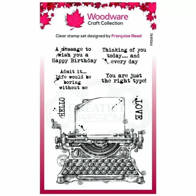 Woodware Woodware • Clear stempel singles Vintage typewriter