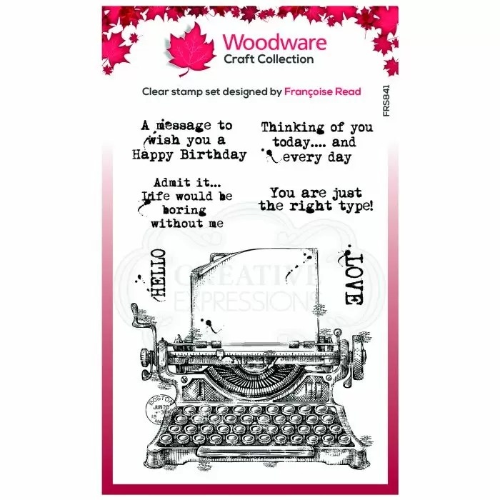 Woodware Woodware • Clear stempel singles Vintage typewriter