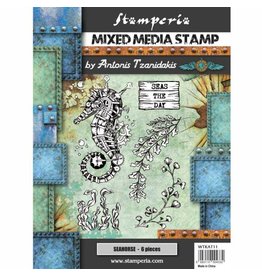Stamperia Mixed Media Stamp cm. 15x20 - Sea World - Seahorse