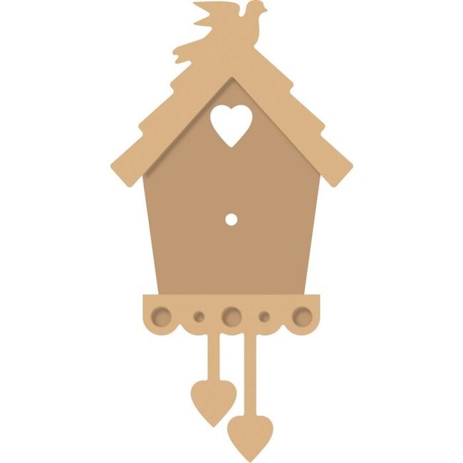 Vaessen Creative Vaessen Creative • MDF Klok Vogelhuis