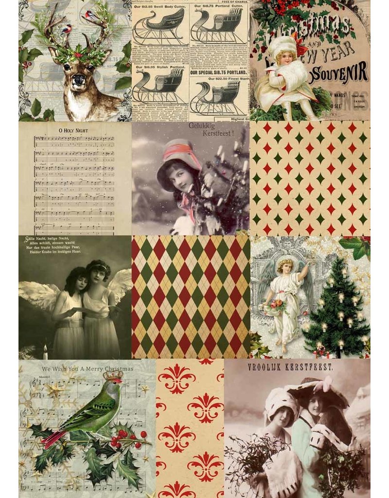 Decoupage Queen Christmas Squares A3Christmas Squares A3