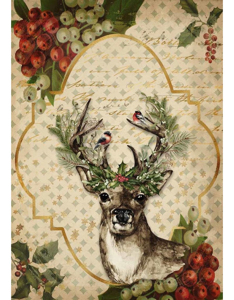 Decoupage Queen Christmas Reindeer A3Christmas Reindeer A3