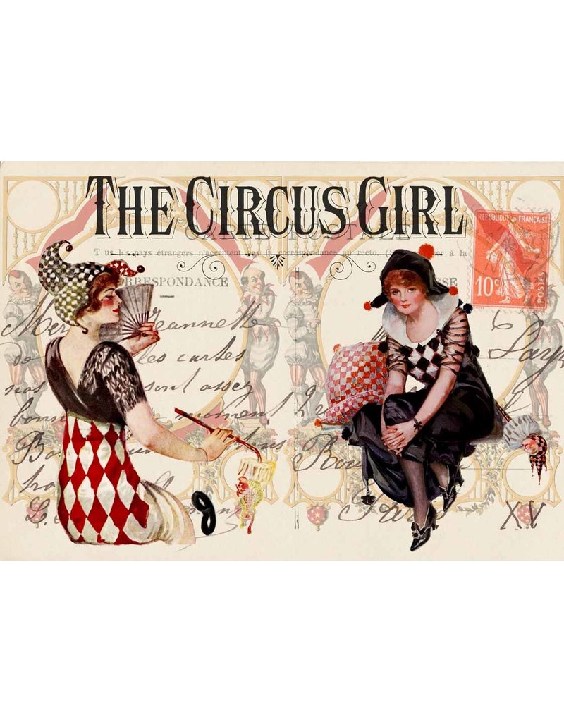 Decoupage Queen Iveta's Circus Girls A3Iveta's Circus Girls A3