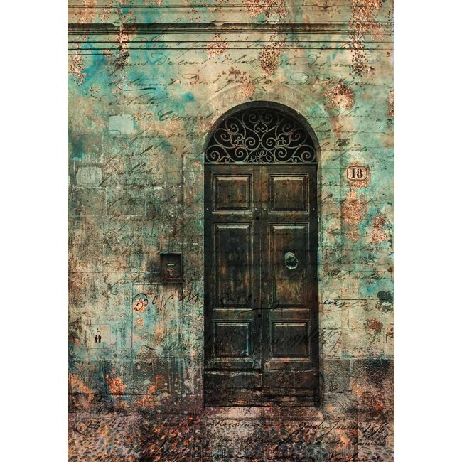 Decoupage Queen Antique Door with Scrollwork II A4
