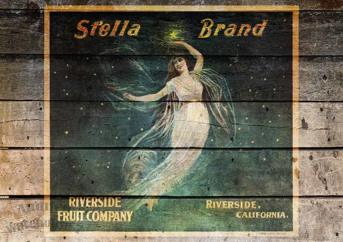 Decoupage Queen Stella Brand Antique Crate A4