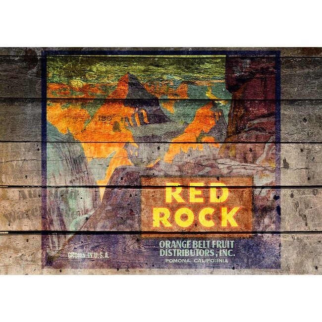 Decoupage Queen Red Rock Antique Crate A4Red Rock Antique Crate A4