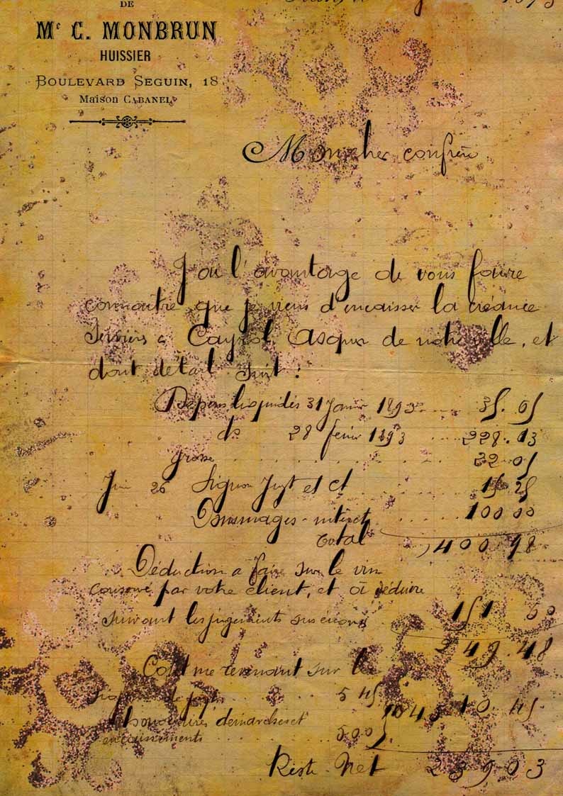 Decoupage Queen Antique French Letter A4